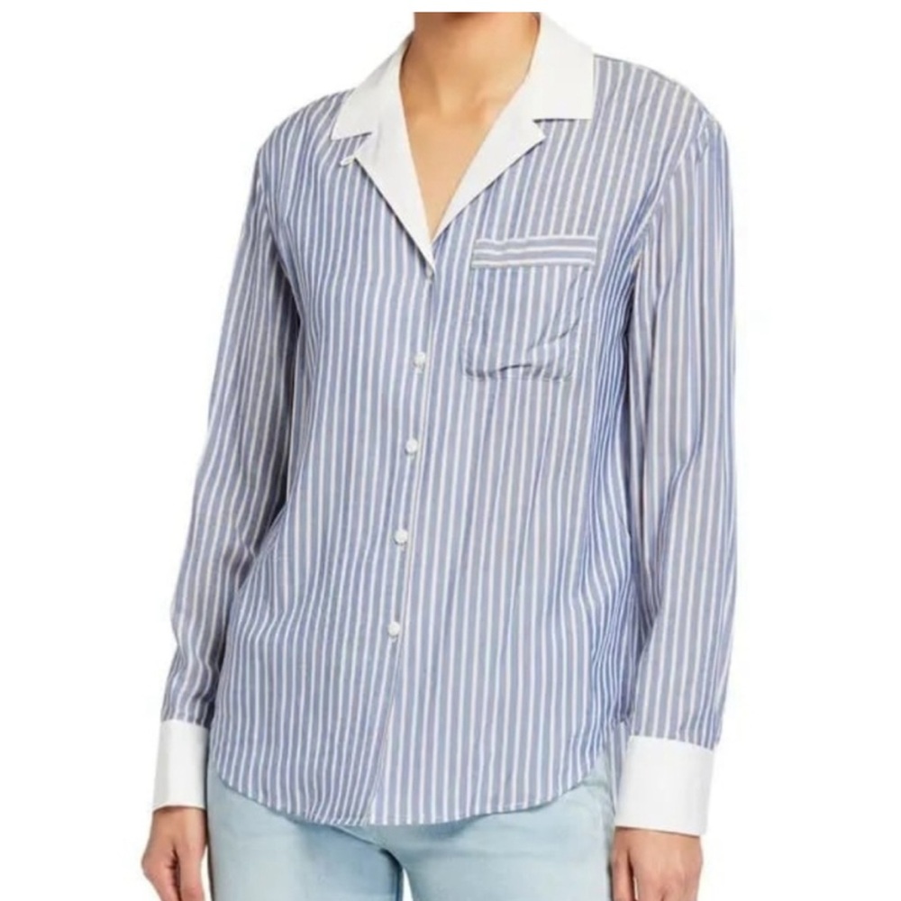 Rag & Bone Blue and White button up Shirt